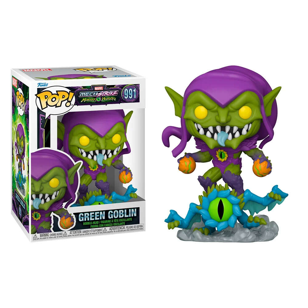 Figurina - Pop! Marvel - Monster Hunter: Green Goblin, Bobble-Head | Funko