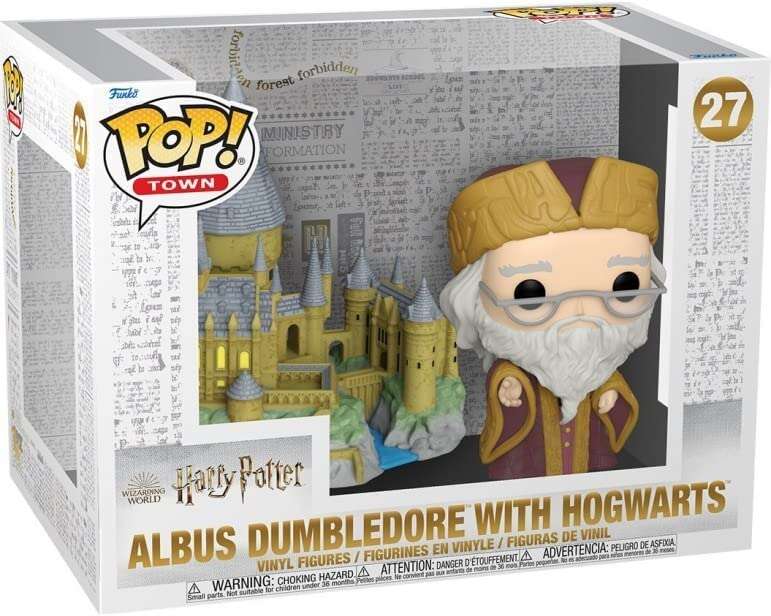 Figurina - Harry Potter - Albus Dumbledore With Hogwarts | Funko