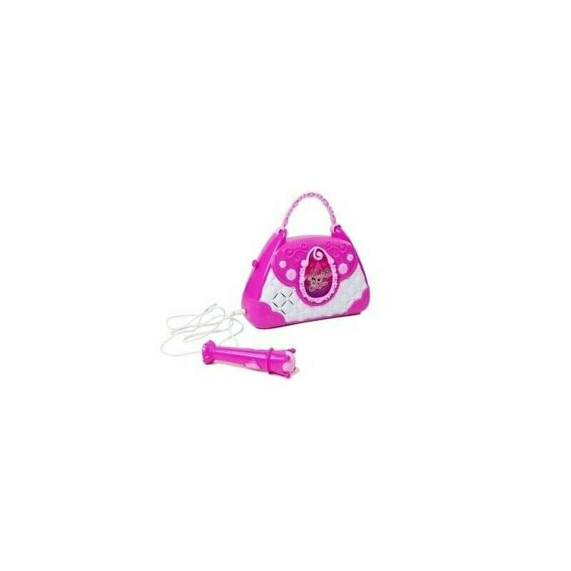 Leantoys - Gentuta karaoke roz, cu microfon si USB, pentru fetite, , 7829