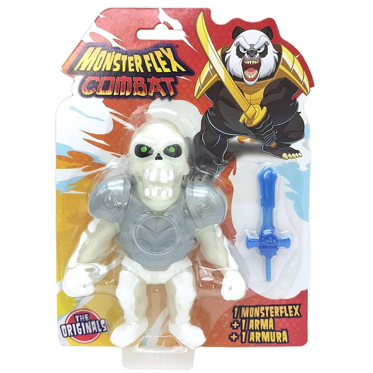 Figurina Monster Flex Combat, Monstrulet care se intinde, Knight Skeleton