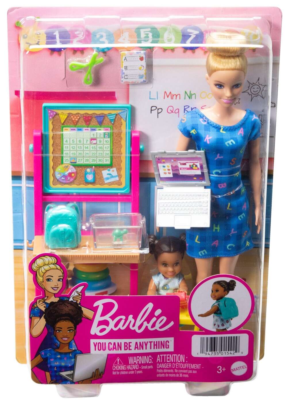 Set mobilier cu papusa Barbie blonda | Mattel