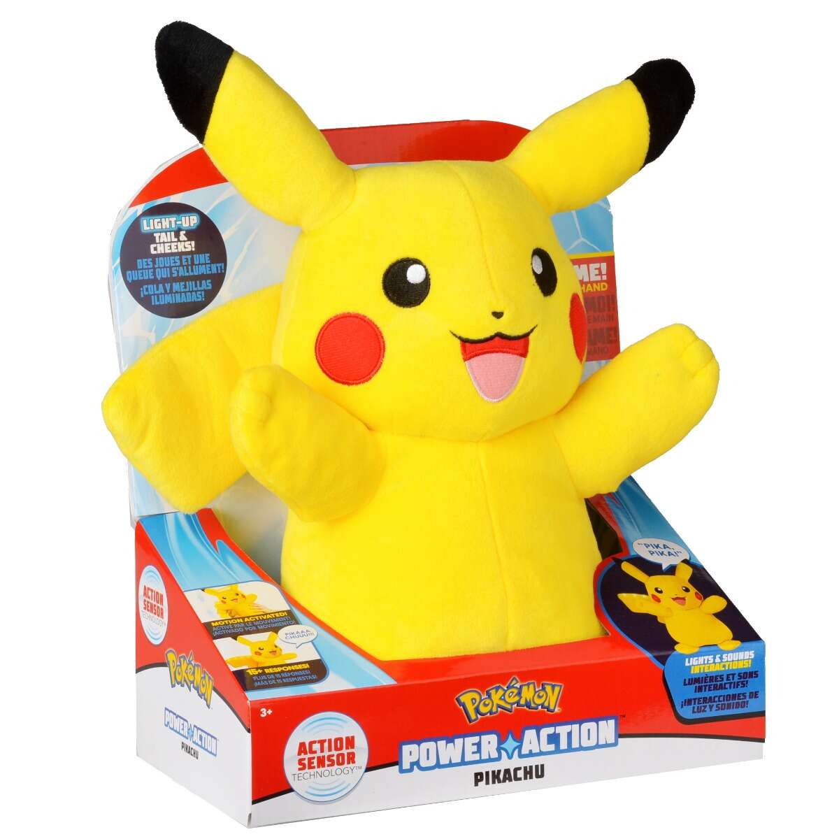Pokemon - jucarie de plus cu functii, power action, pikachu