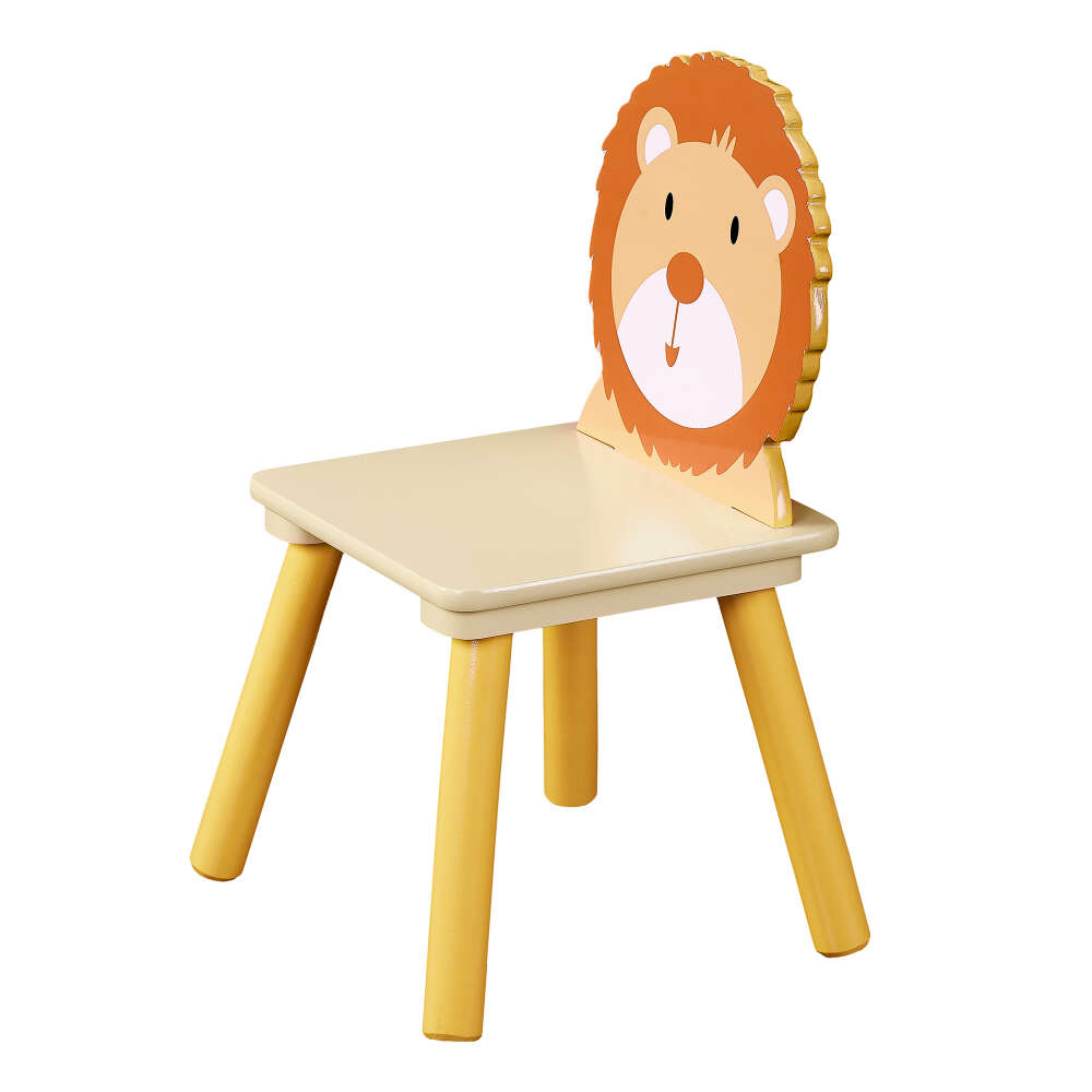 Set masuta cu 2 scaunele din lemn Ginger Home Animals