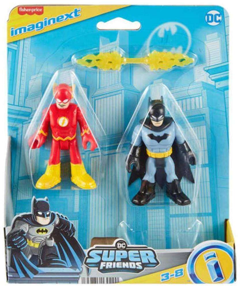 Set 2 figurine, Imaginext, DC Super Friends, Batman si Flash, HML08