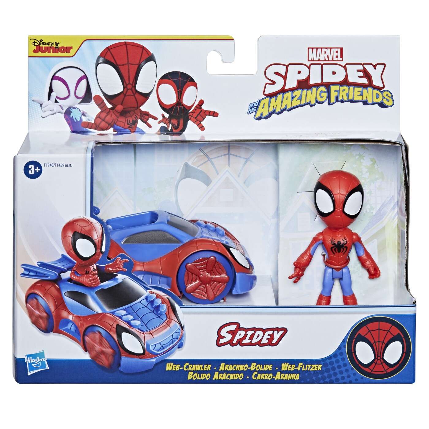 Set figurina si masinuta - Spidey And His Amazing Friends - Sipdey & Web-Crawler | Hasbro
