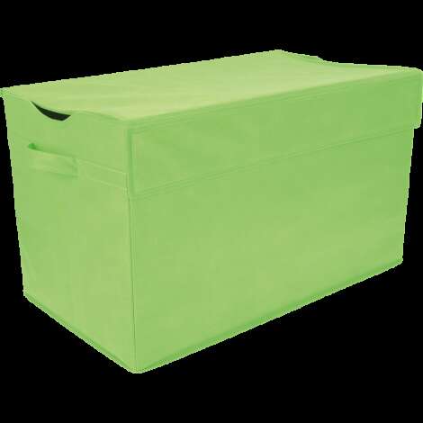 Cutie de depozitare textila pliabila, cu capac, 60 x 35 x 35 cm, culoare verde deschis