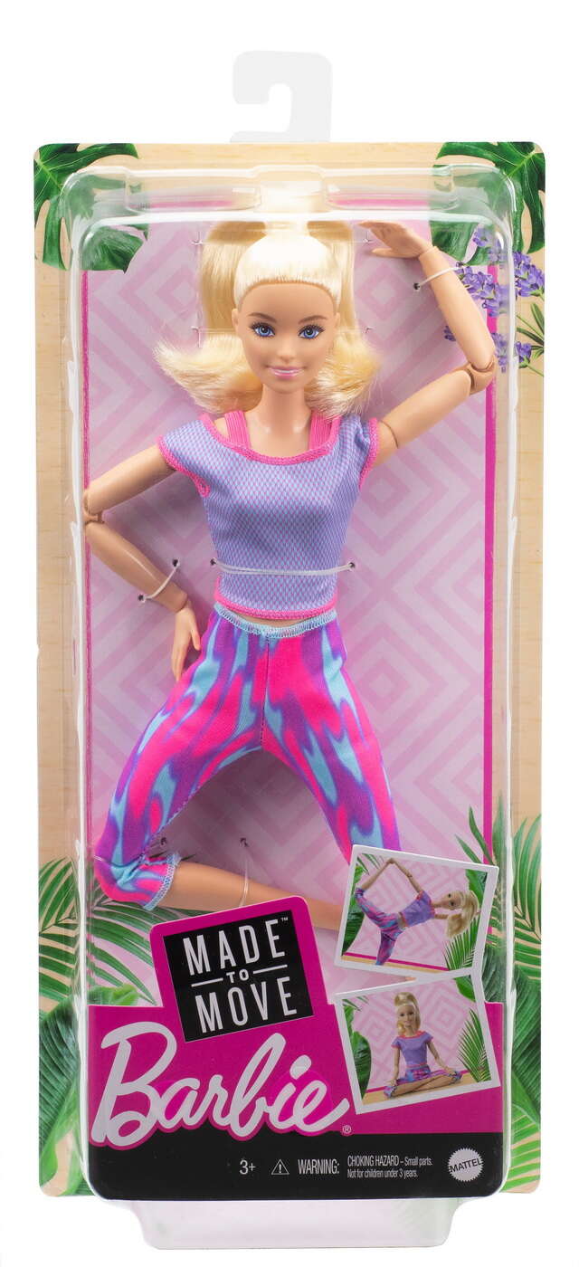 Papusa Barbie Made to move - Barbie blonda cu tinuta roz | BARBIE - I can be
