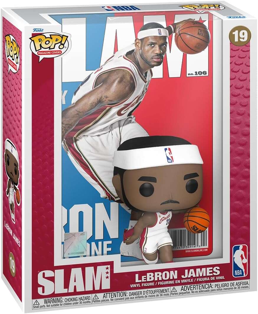 Figurina - Pop! NBA Cover Slam - LeBron James | Funko